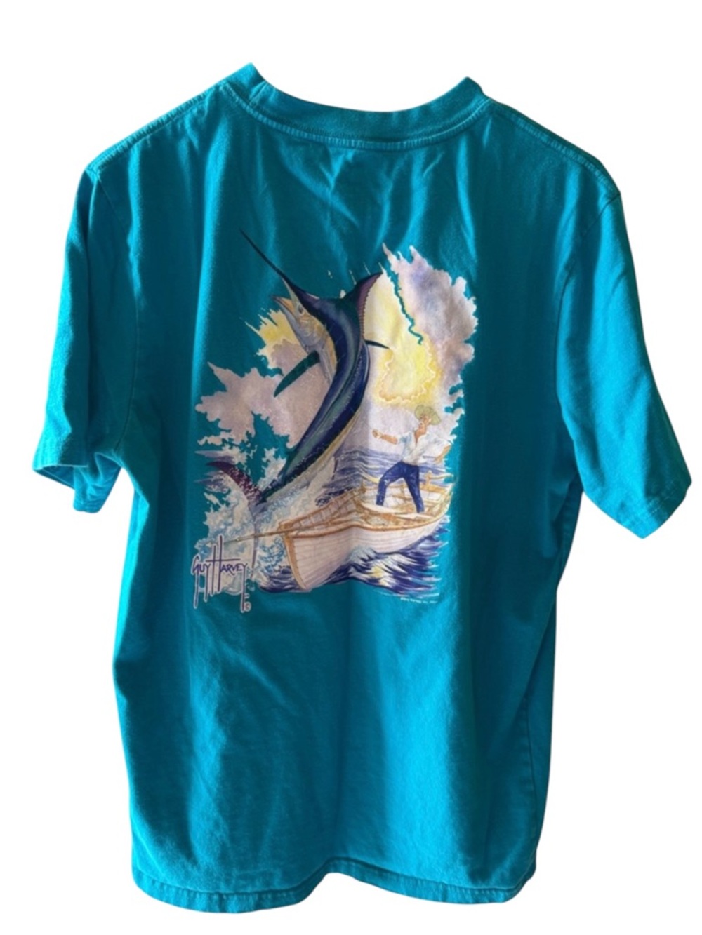 Guy Harvey "The Old Man and the Sea" Marlin Graphic Tee - Size M